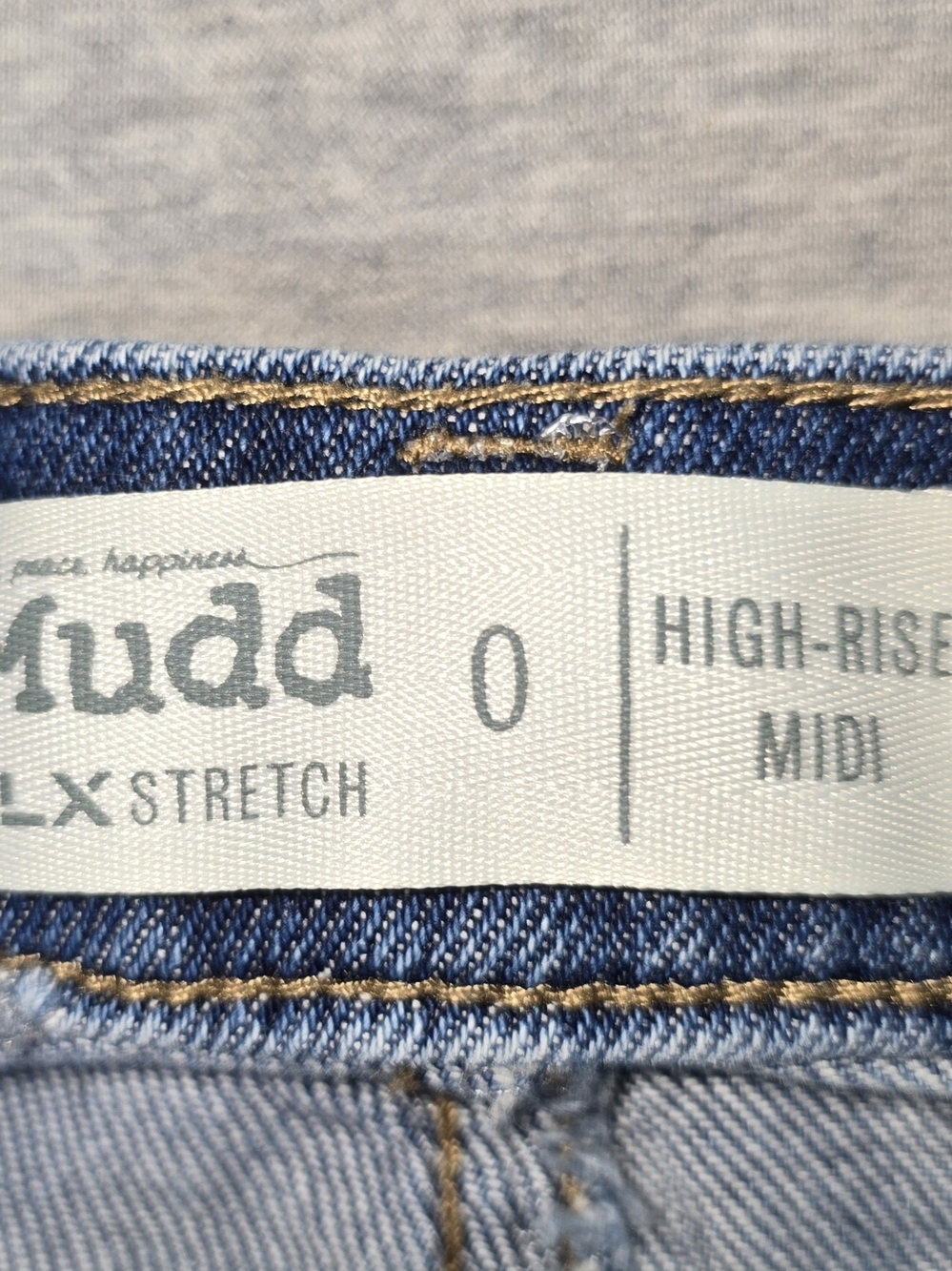 Women's‎ Mudd Flex stretch High Rise Distressed Shorty Shorts Size 0 Light Blue - Picture 6 of 11